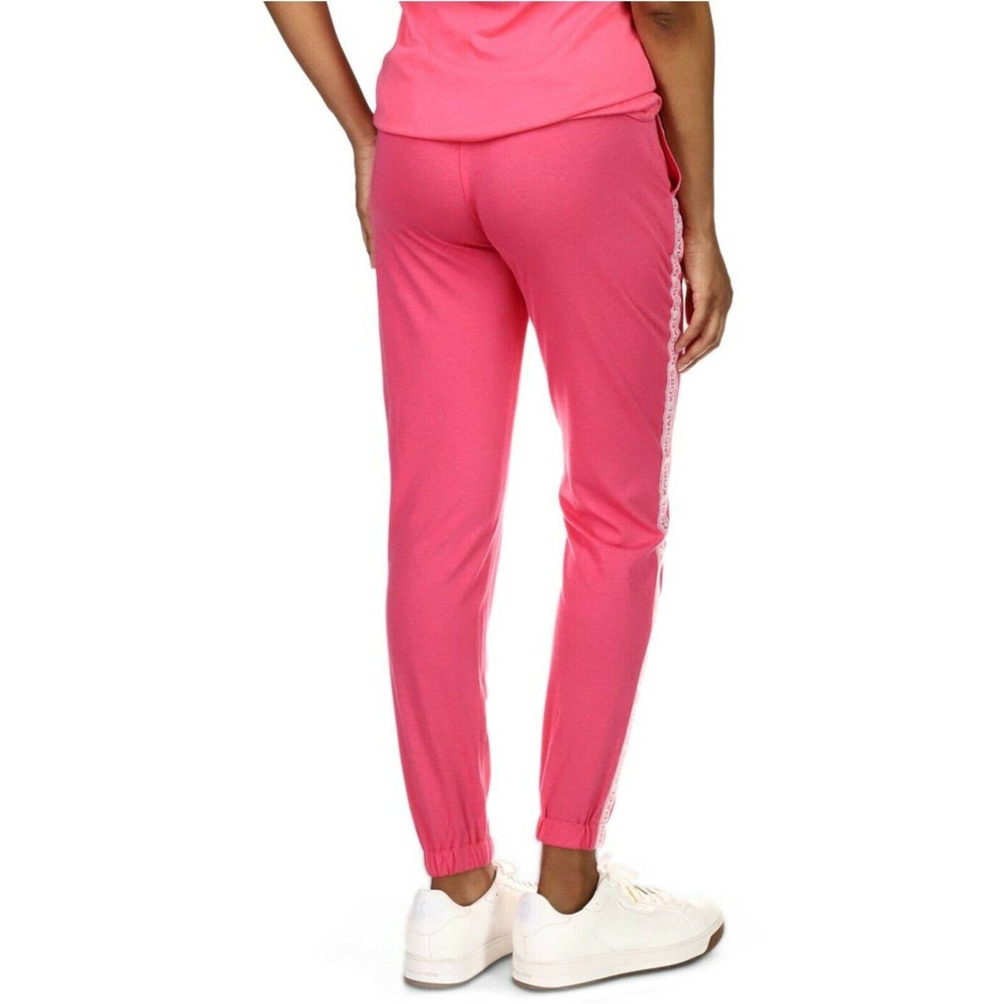 Michael Kors Woman's Plus Size Logo Tape Sweatpants Rose Pink 4X, NWT