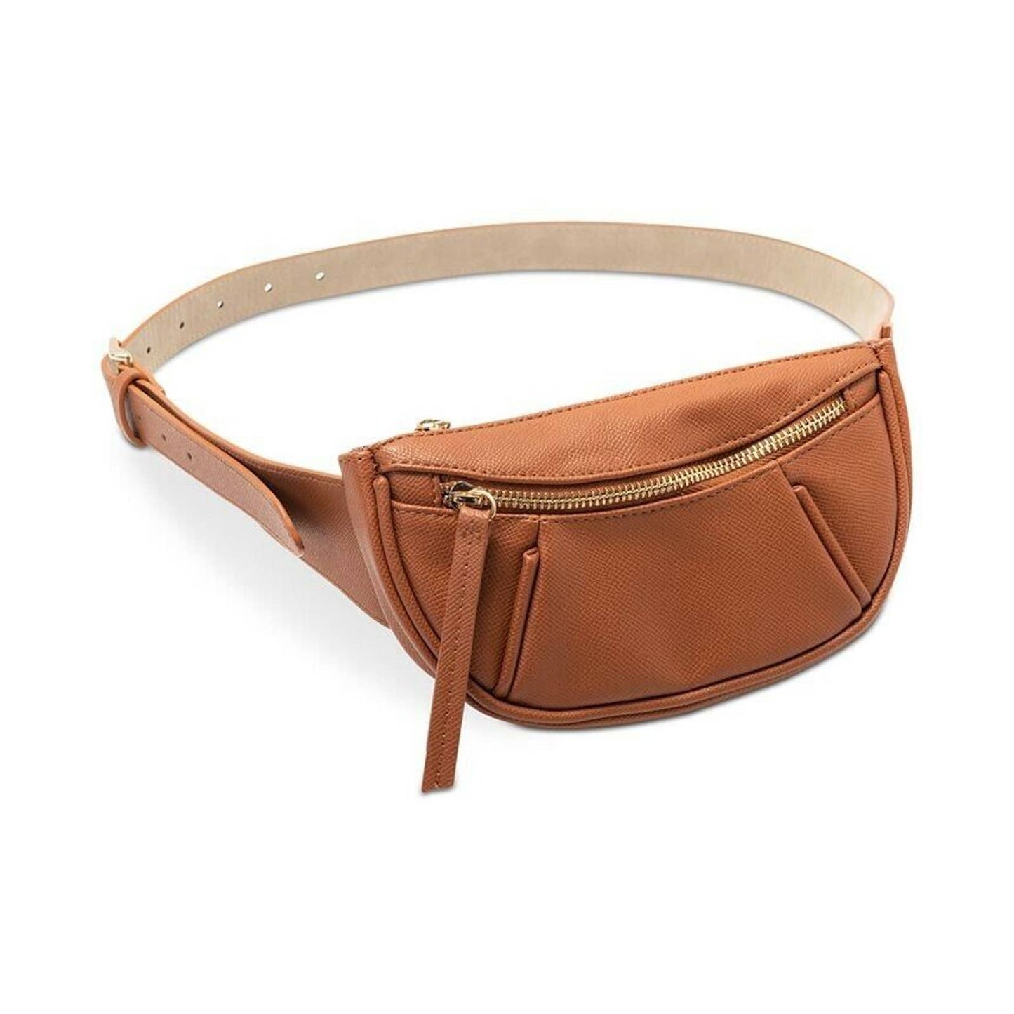 INC International Concepts Pebbled Fanny Pack Cognac, Adjustable NWT, $58