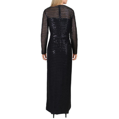 Ralph Lauren Black Sequin Evening Gown, “Prudelle”, Size 6