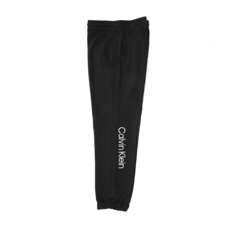 Calvin Klein Men's Black French Terry Sweatpants w/ White Logo Stitching, Size M