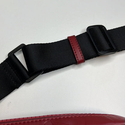 DKNY Red & Black Signature Embossed Leather Crossbody Bag, NWT!!