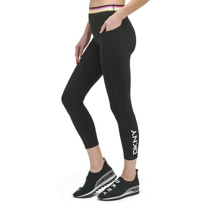 DKNY Womens Multi-Stripe Elastic Legging w/Logo
