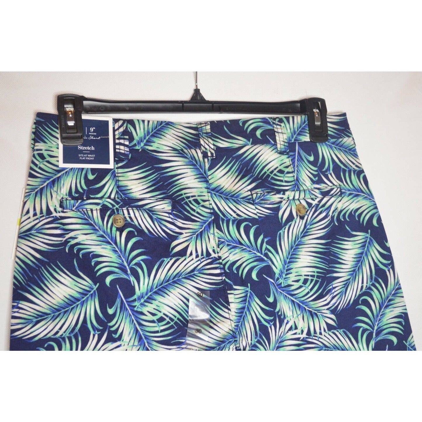 CLUB ROOM, Men's Navy Blue & Green Palm Leaf Trend Shorts, NWT, $55