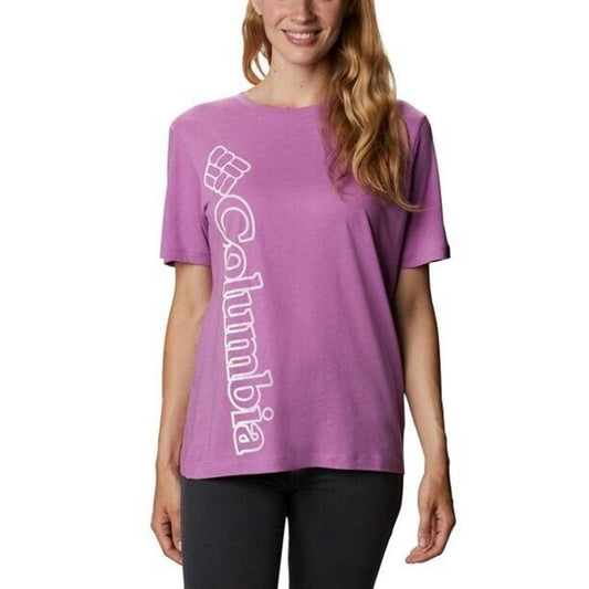 Columbia Plus Size Graphic-Print T-Shirt Blossom Pink Heather Ouline, NWT