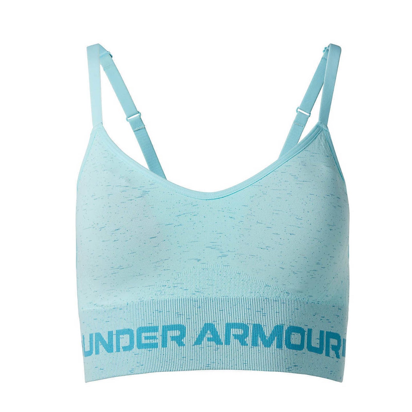 Under Armour UA Seamless Cross-Back Low-Impact Sports Bra Breeze Cosmos Aqua NWT