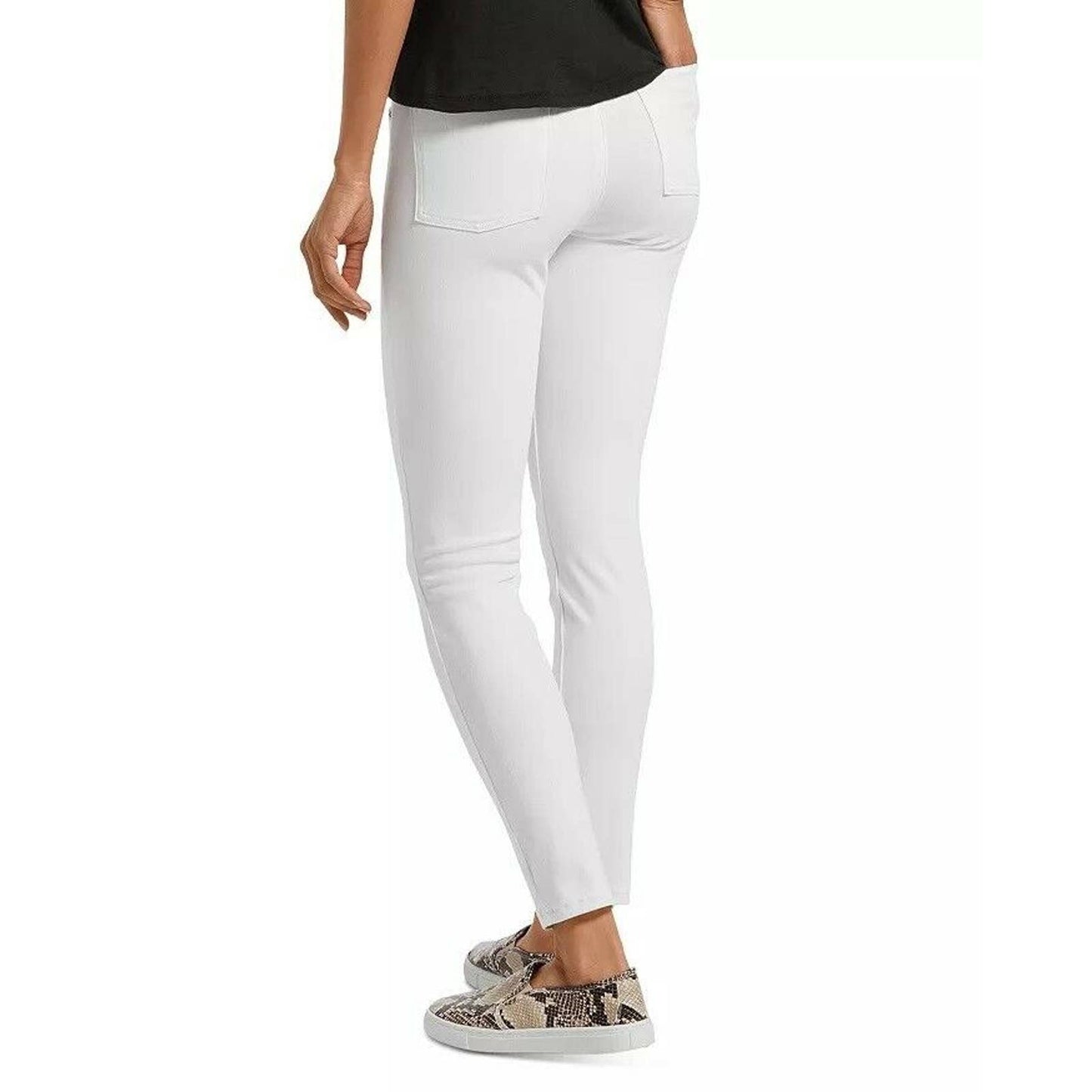 Hue Women's Classic Smooth Denim Leggings White, NWT