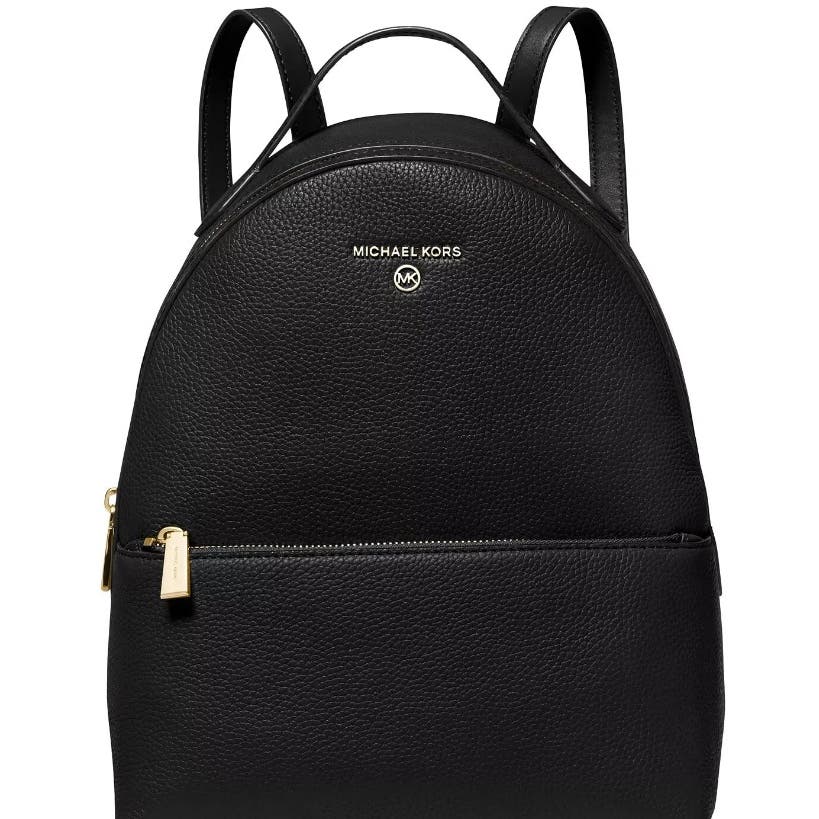 MICHAEL KORS VALERIE MEDIUM BACKPACK PEBBLED LEATHER BLACK