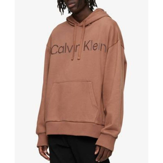 Calvin Klein Men's Aztec Brown Relaxed Fit Hoodie