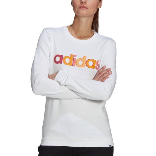 Adidas Ladies Multi-Color Logo Long Sleeve T White, L, NWT