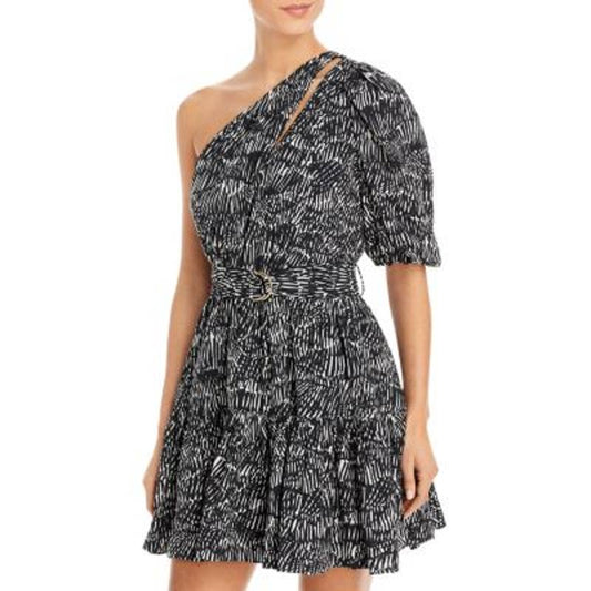 Jonathan Simkhai Ladies Black & White "Adriana" Abstract Print Dress, Size L NWT