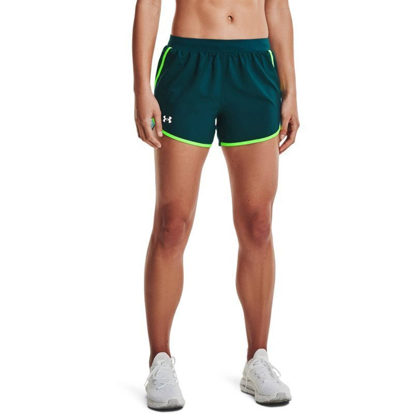 Under Armour Womens Fly-By 2. Dark Cyan Cosmos Reflective Shorts, NWT