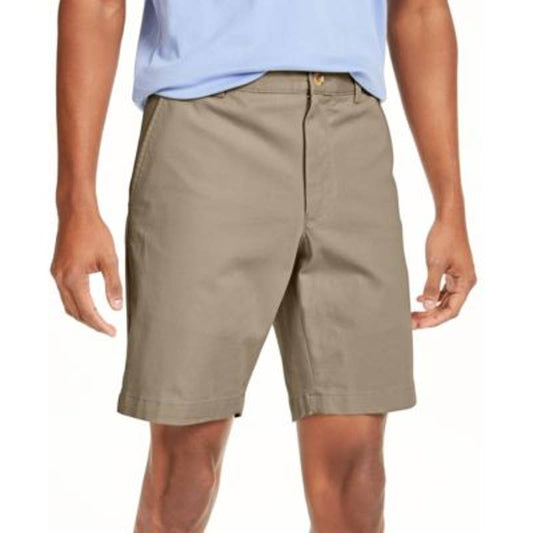 Club Room Men's Classic Fit Stretch Shorts, "Stone Wall" Khaki