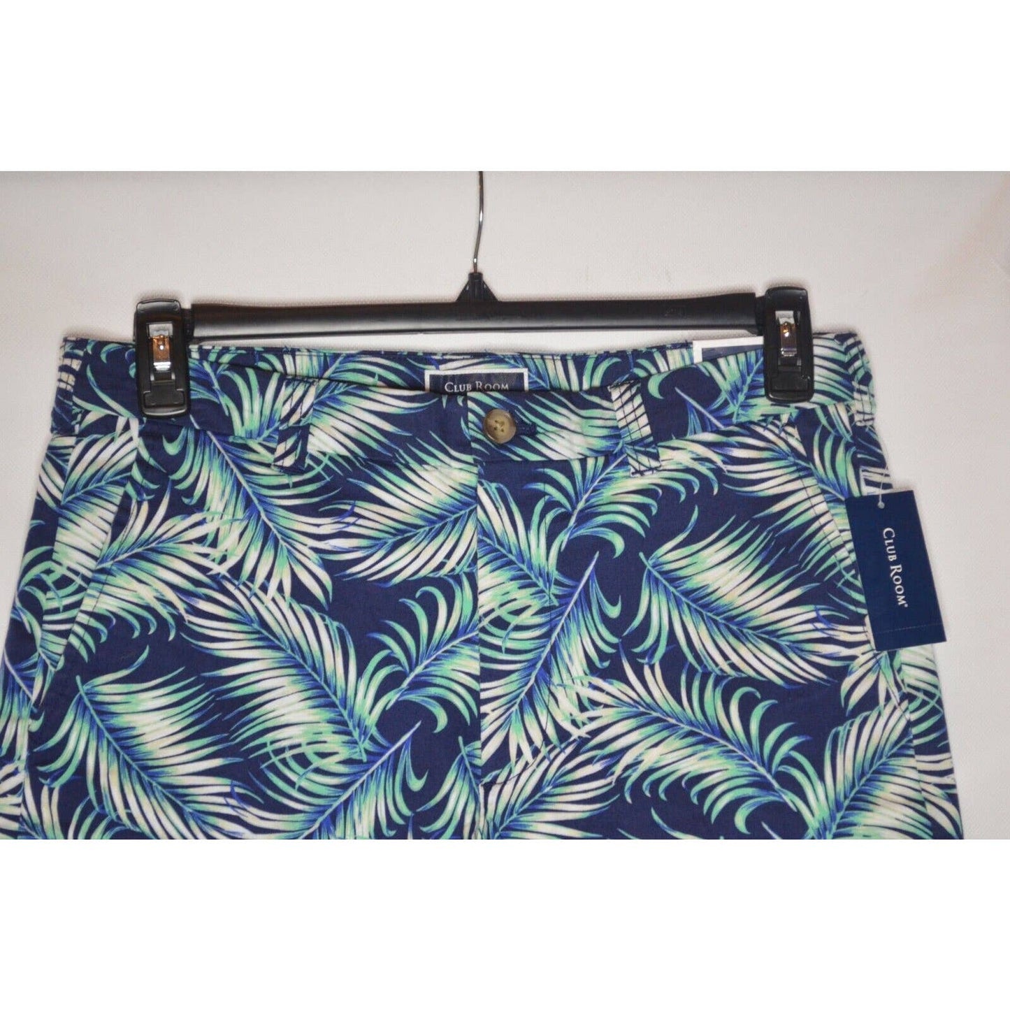 CLUB ROOM, Men's Navy Blue & Green Palm Leaf Trend Shorts, NWT, $55