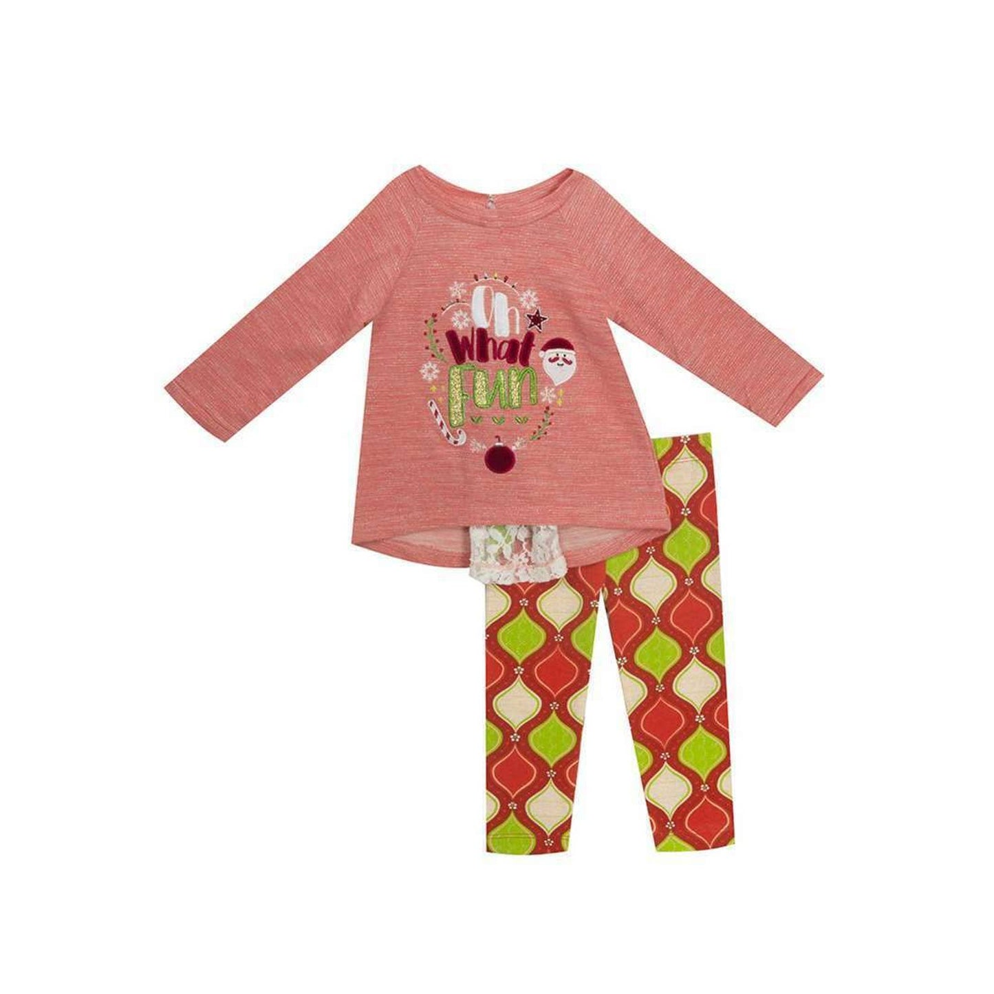 RARE EDITIONS Oh What Fun Christmas 2 PC, Pants/Tunic, Size 18M, $32 NWT