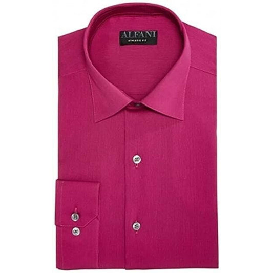 ALFANI, Men's Pinstriped Fuchsia Fashion Button Up Shirt, Slim Fit, Size XL, NWT