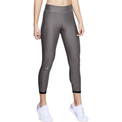 Under Armour Ladies HeatGear Compression Ankle Length Leggings Charcoal