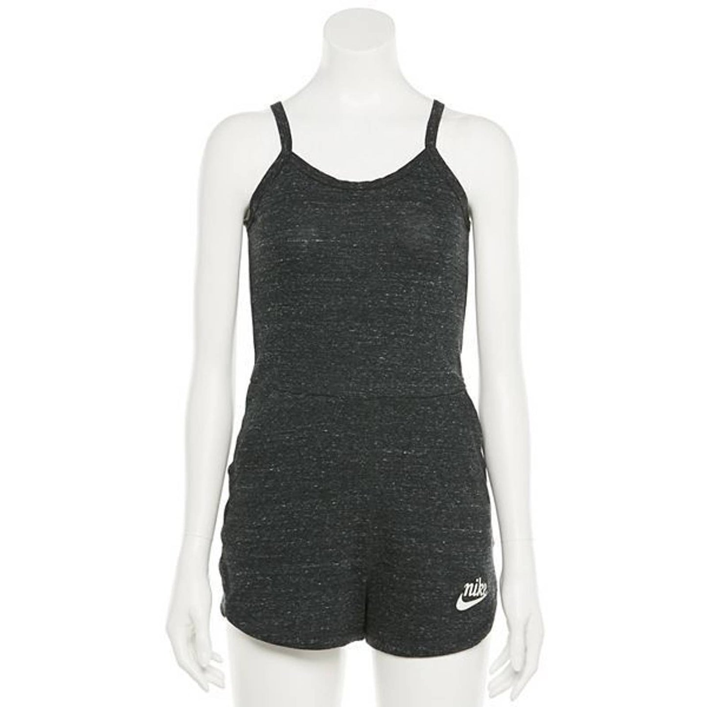 Nike Women's Sportswear Gym Vintage Romper Black Heather, NWT