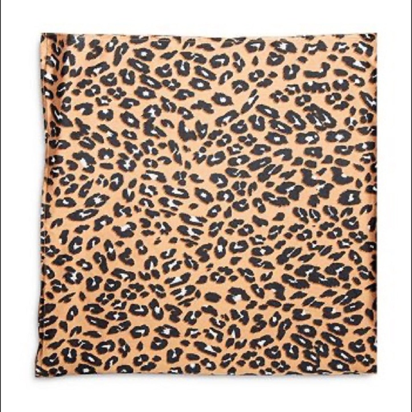 Lele Sadoughi Brown, Black, & White Leopard Print Square Scarf