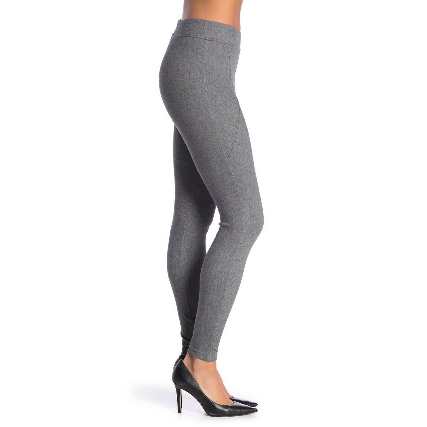 HUE U19948H LADIES HIGH WAIST BRUSHED LEGGINGS, GRAPHITE, NWT, SMALL