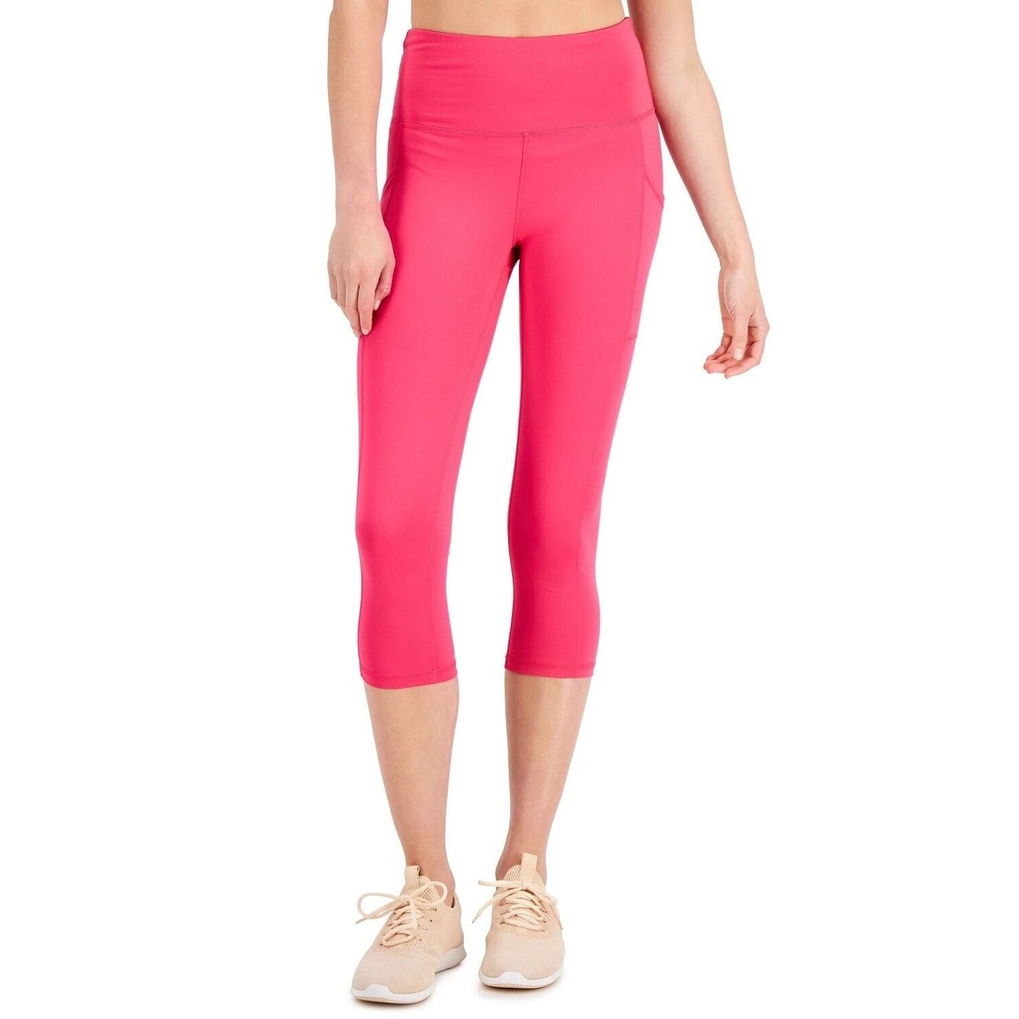 Ideology Women's High-Rise Cropped Leggings Flamenco Pink, NWT