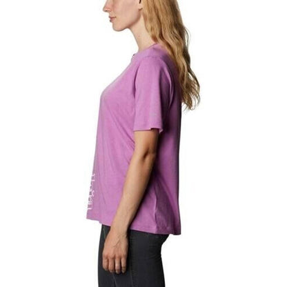 Columbia Plus Size Graphic-Print T-Shirt Blossom Pink Heather Ouline