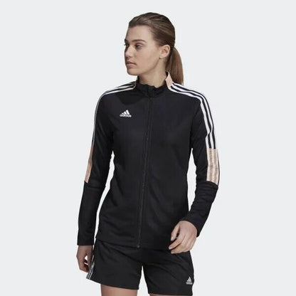 Adidas Women's Tiro 21 Track Jacket Black Glow Pink