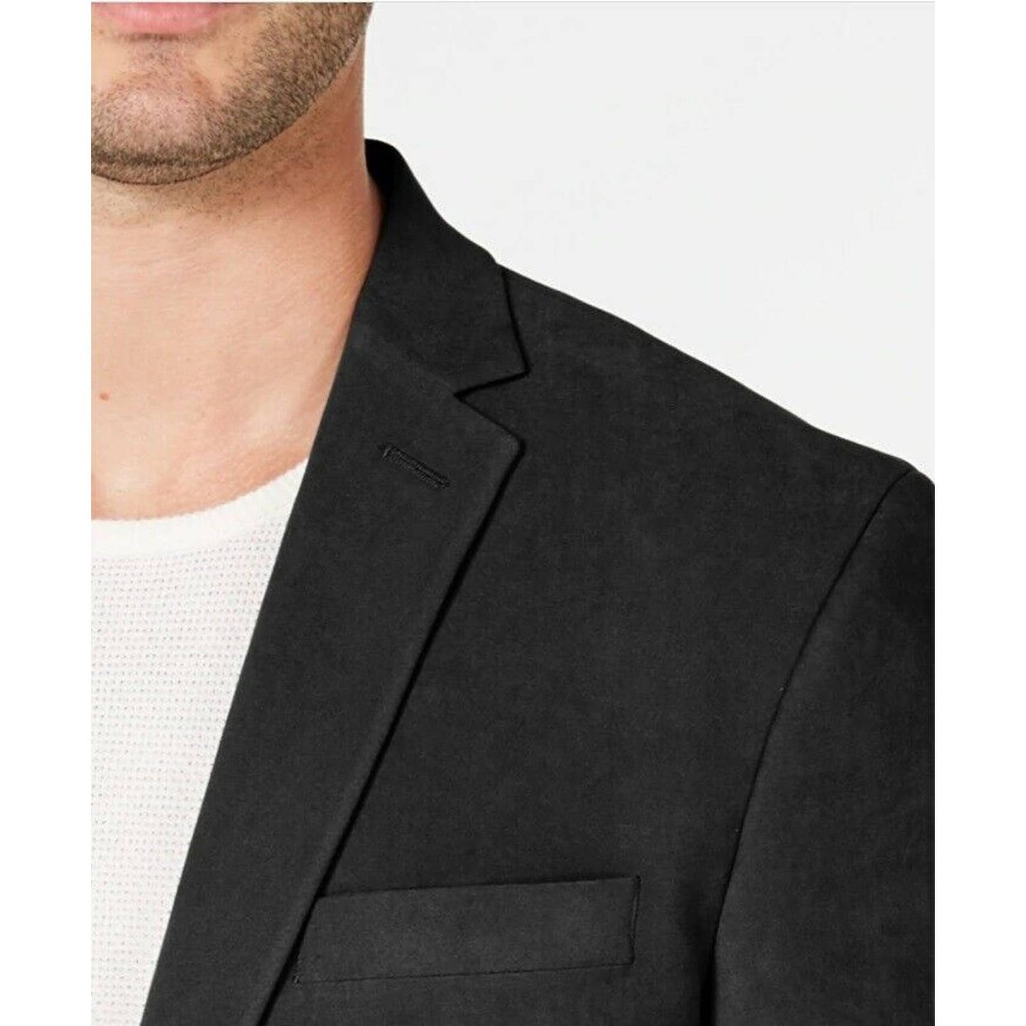 KENNETH COLE REACTION MEN'S SLIM CUT SPORTCIAT ULTRASUEDE BLACK, 38R $295