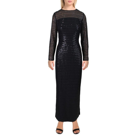 Ralph Lauren Black Sequin Evening Gown, “Prudelle”, Size 6
