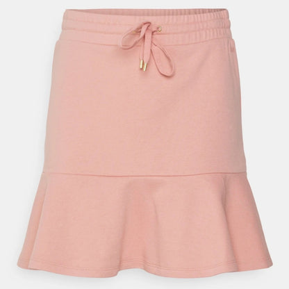 Lauren Ralph Lauren Pink Rose Tan Skirt, Drawstring, Fit & Flare