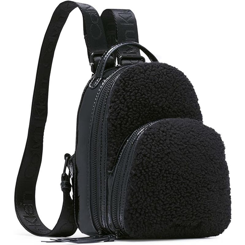 Calvin Klein Astatine Sherpa Mini Backpack Black