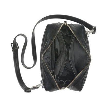 CALVIN KLEIN Collette Satchel Pebbled Black