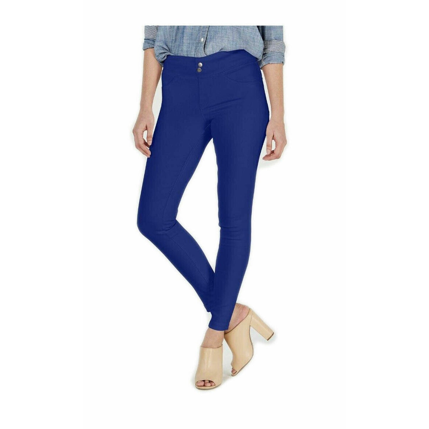 HUE Classic Indigo Wash Leggings w/ Pockets