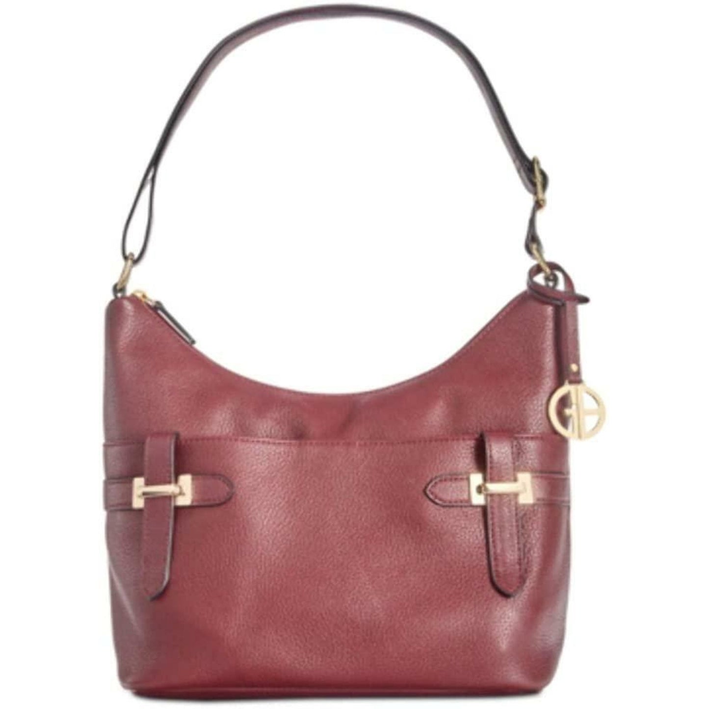 GIANI BERNINI, Pebble Bridle Hobo Shoulder Bag, Wine, NWT