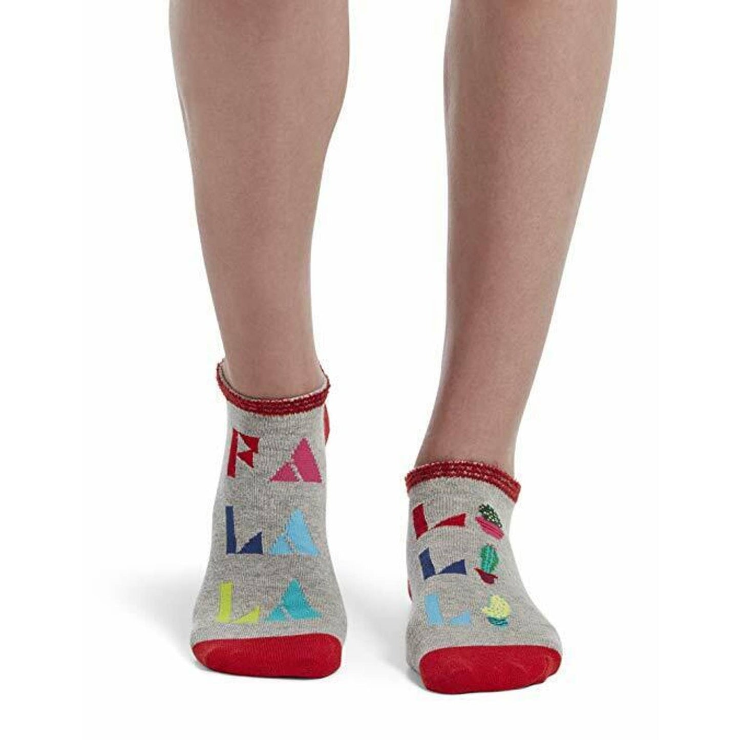 HUE LADIES FOOTSIE 2 PK FA LA LA ANKLE SOCK SET, NWB