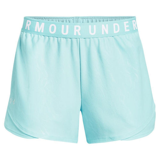 Under Armour Women's Logo Waistband Play Up Shorts Breeze Blue, NWT