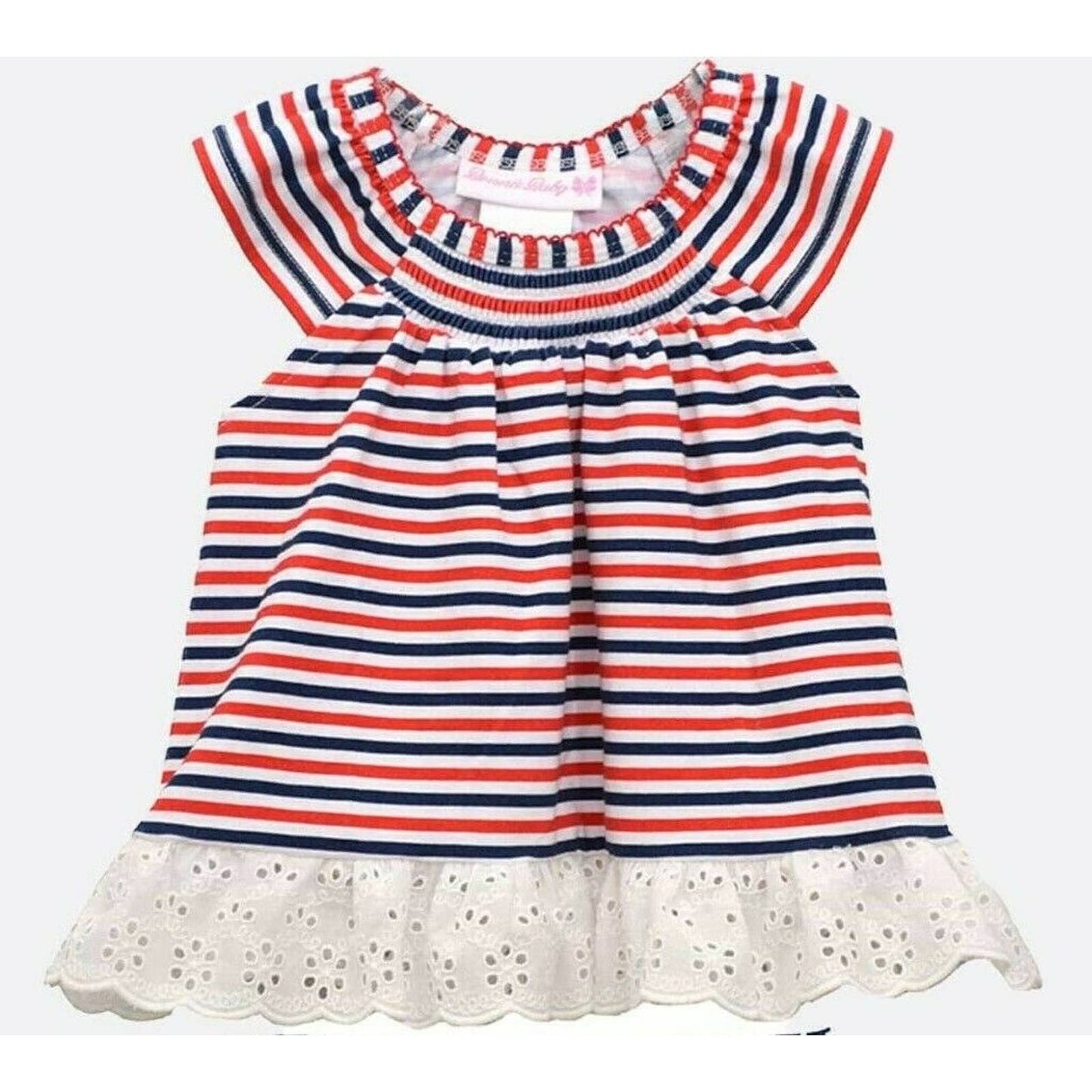 BONNIE BABY GIRLS ZOEY AMERICANA SHORT SET, RED WHITE BLUE NWT