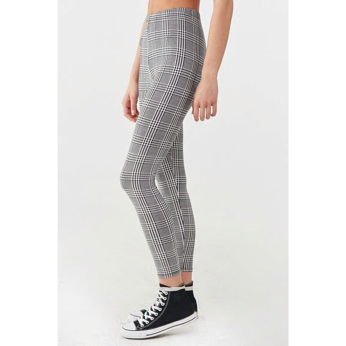 INC International Concepts Ladies Shaping Glen Plaid Smoothing Legging, XS NWT