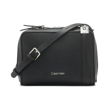 CALVIN KLEIN Collette Satchel Pebbled Black
