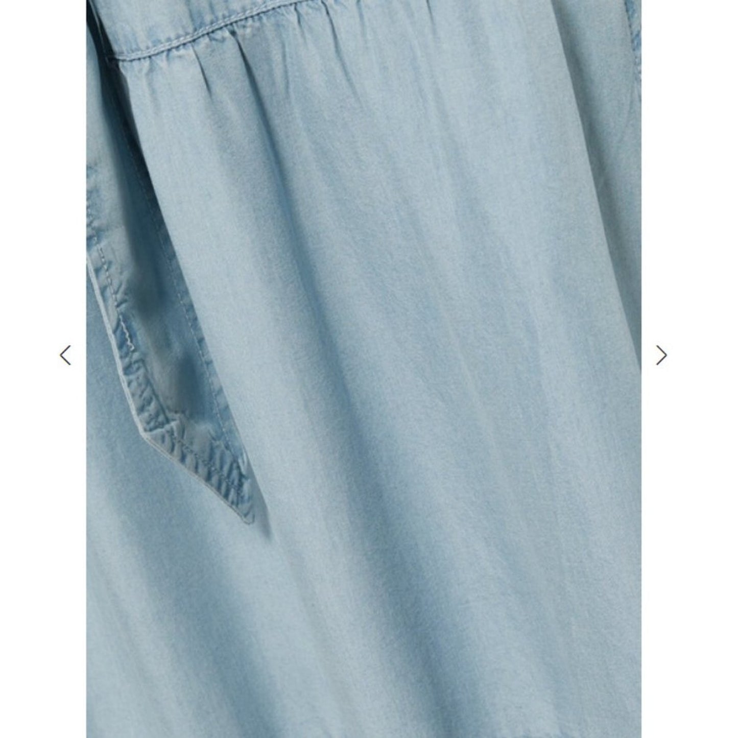 Lauren Ralph Lauren Ladies Light Wash Denim Ruffle Tie Waist Dress, Size 8