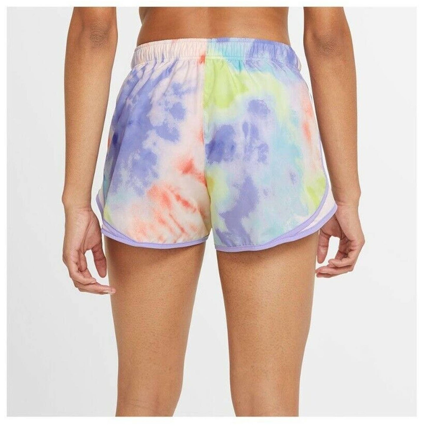 Nike Women's Tie-Dyed Active Shorts Purple Yellow Multi, NWT