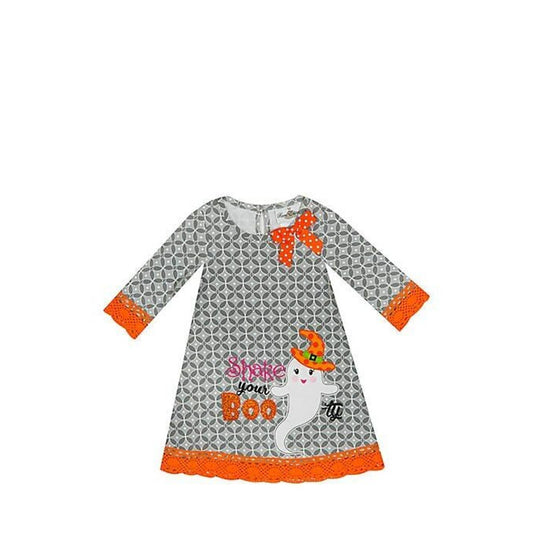 RARE EDITIONS, Girls Halloween Dress, Grey Ghost "Shake Your Booty", NWT!