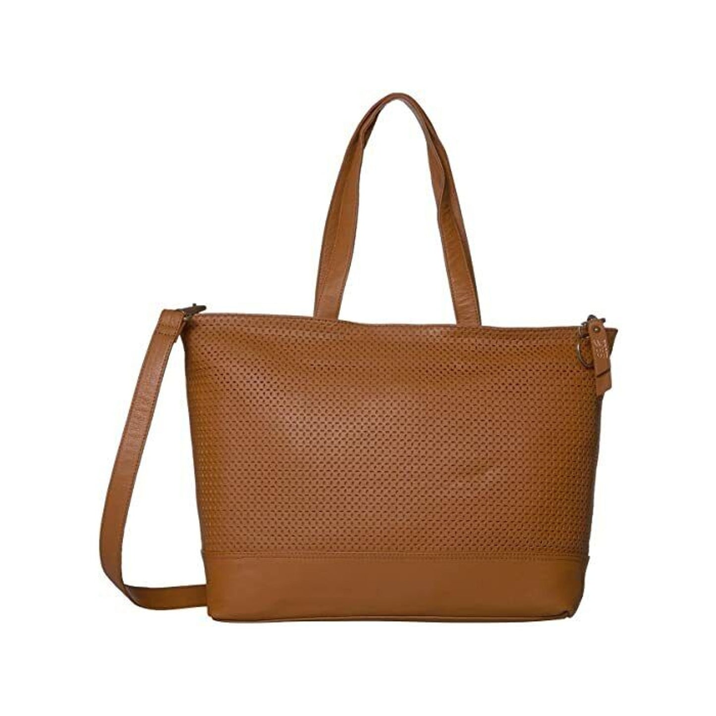 FRYE Cognac Brown Leather Tote Bag w/ Removable Strap, Double Handles, NWT!