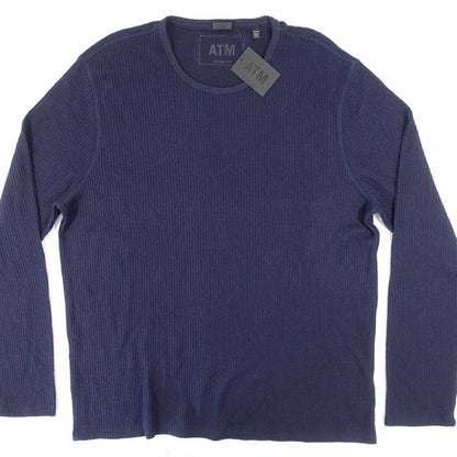 ATM Collection Navy “Ink” Blue Sweater w/ Waffle Texture