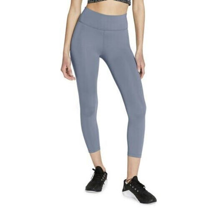 Nike Women's Plus Size Cropped Leggings Ashen Slate White NWT