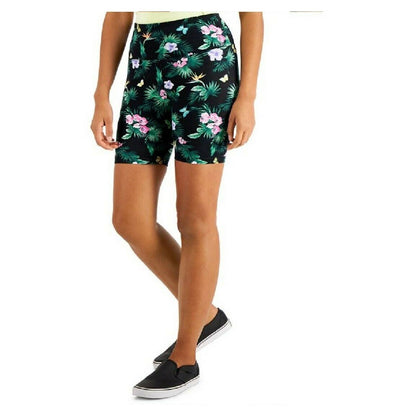 INC International Concepts Floral-Print Bike Shorts Tropical Floral