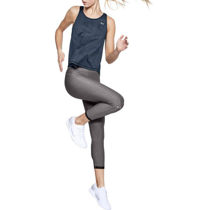 Under Armour Ladies HeatGear Compression Ankle Length Leggings Charcoal
