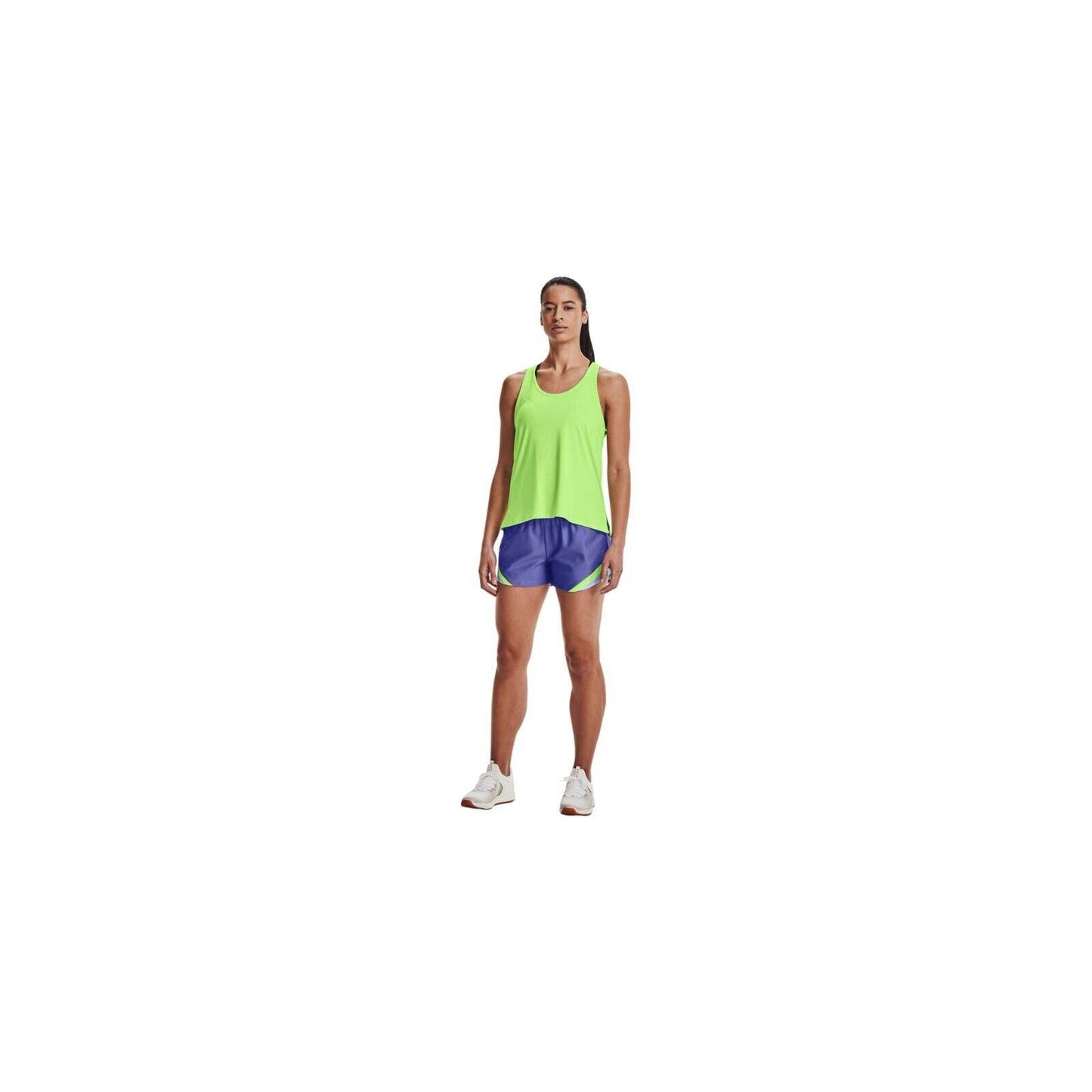 Under Armour Women's Play Up Shorts Starlight Periwinkle Summer Lime, NWT