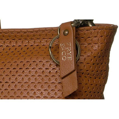FRYE Cognac Brown Leather Tote Bag w/ Removable Strap, Double Handles, NWT!