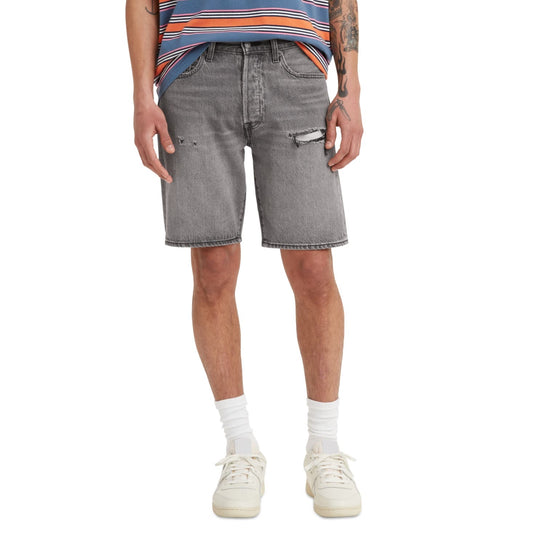 Levi's Men's 501 Original Hemm Tree Line DX Charcoal Gray Denim Shorts, 40x9