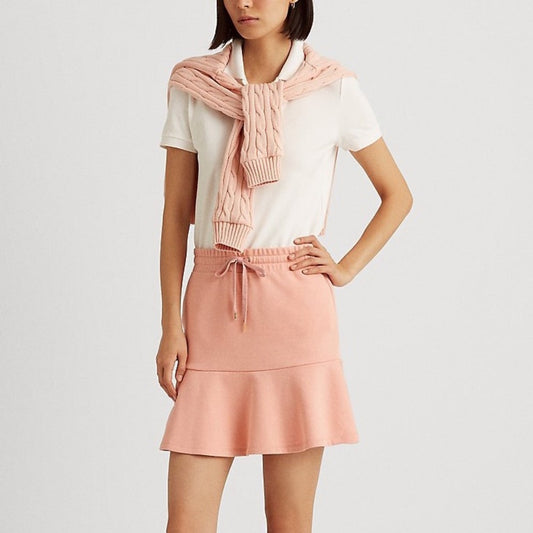 Lauren Ralph Lauren Pink Rose Tan Skirt, Drawstring, Fit & Flare, NWT!!!